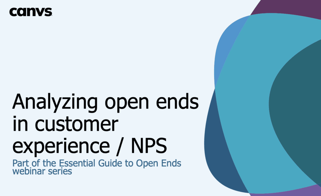 Canvs AI: Analyzing Open Ends in Customer Experience / NPS
